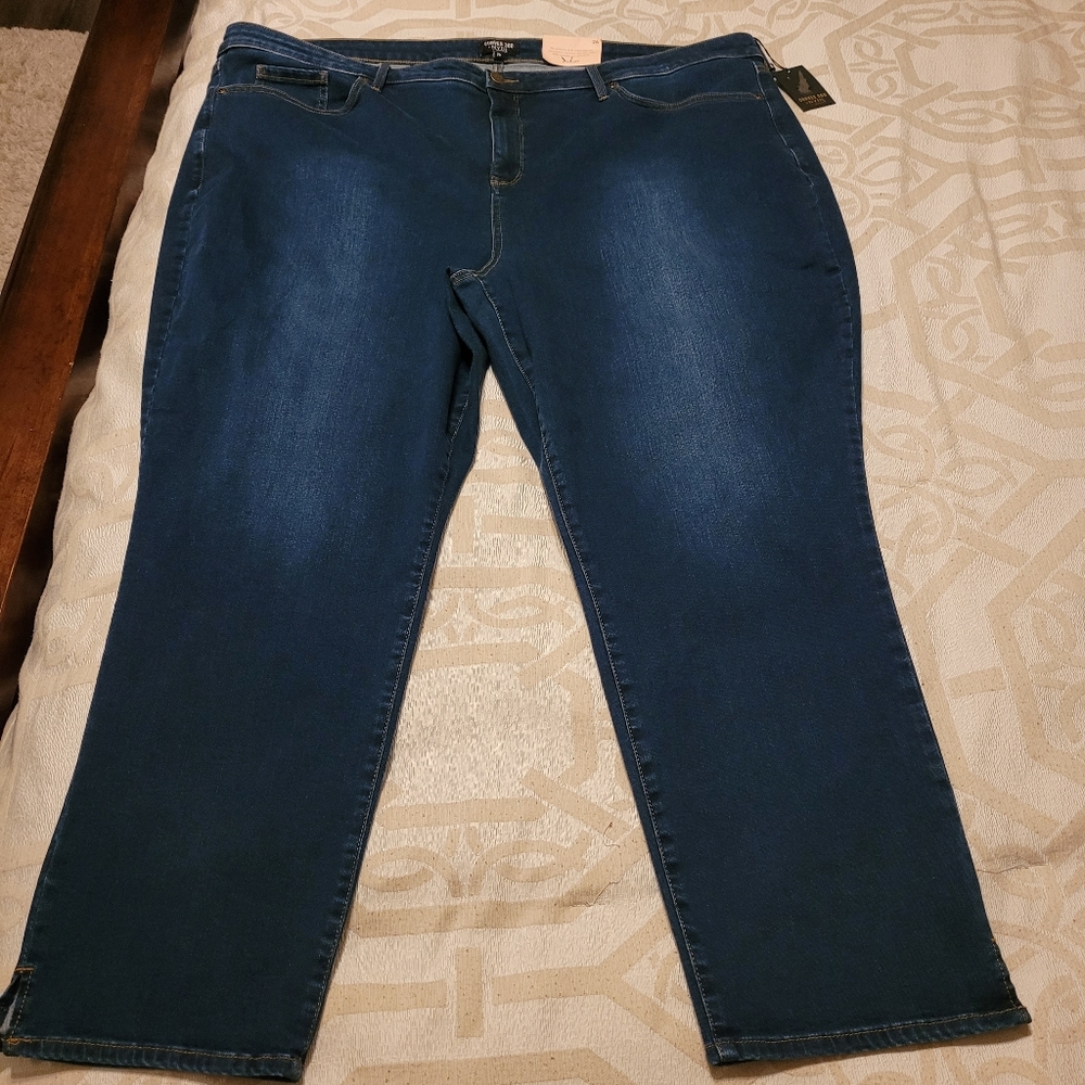 Curves 360 Women's Jeans, Ankle length waist 47"